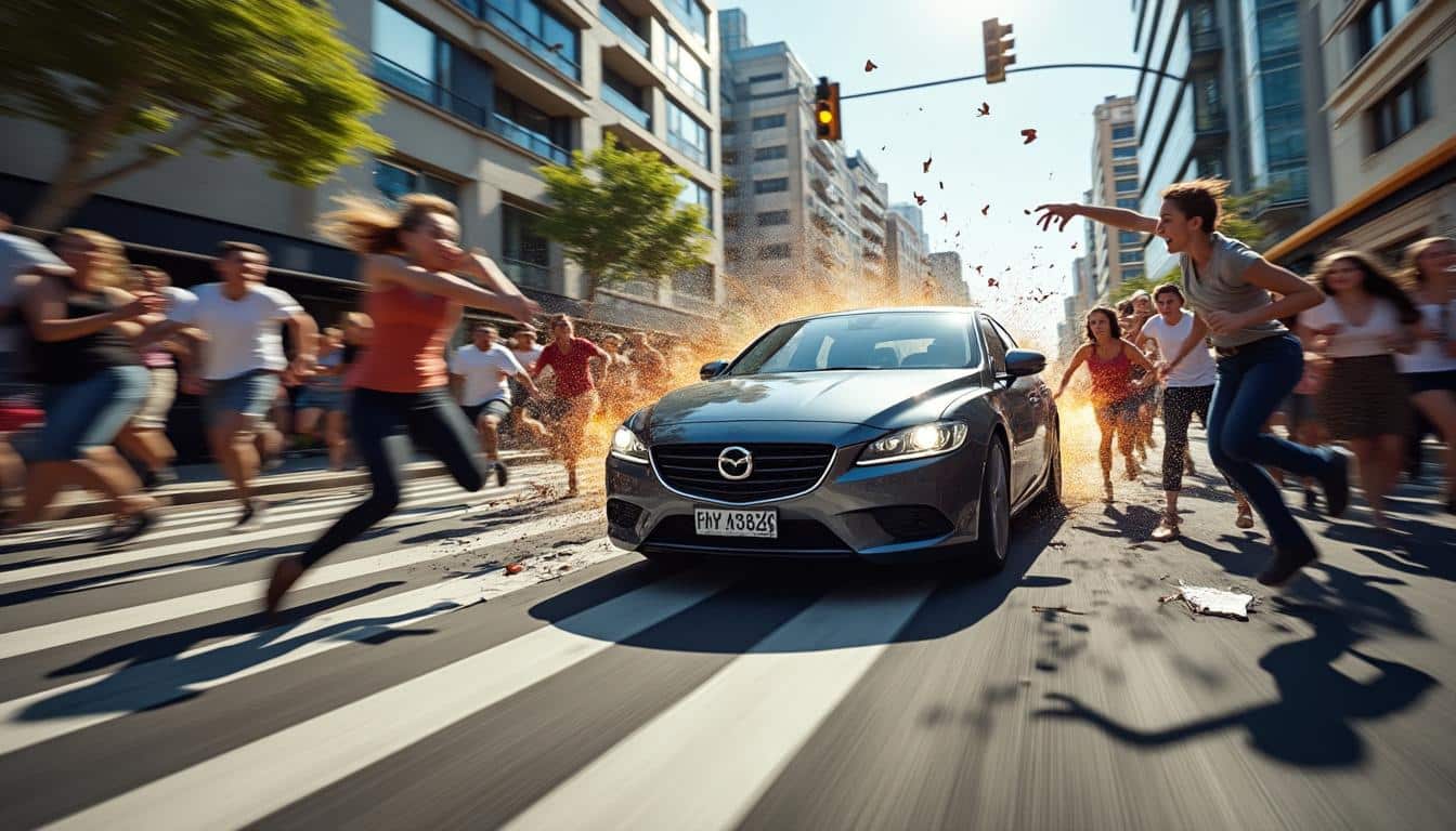 découvrez les scènes effrayantes et à couper le souffle d'un choc en australie où une voiture fonce au cœur de la foule. un événement dramatique qui a bouleversé les témoins.