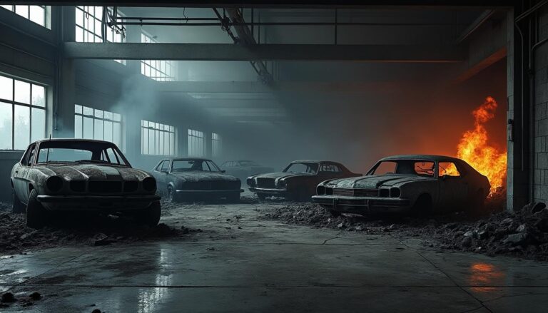 découvrez les images saisissantes d'un incendie dramatique ayant réduit 7 voitures en cendres dans un garage. urgence incendie : suivez les détails de cet événement impressionnant à couper le souffle.