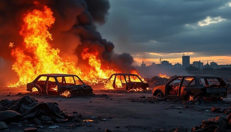 découvrez les images saisissantes d'un incendie spectaculaire qui a ravagé une casse auto à alès, causant des dégâts impressionnants. suivez les détails de cet événement exceptionnel.